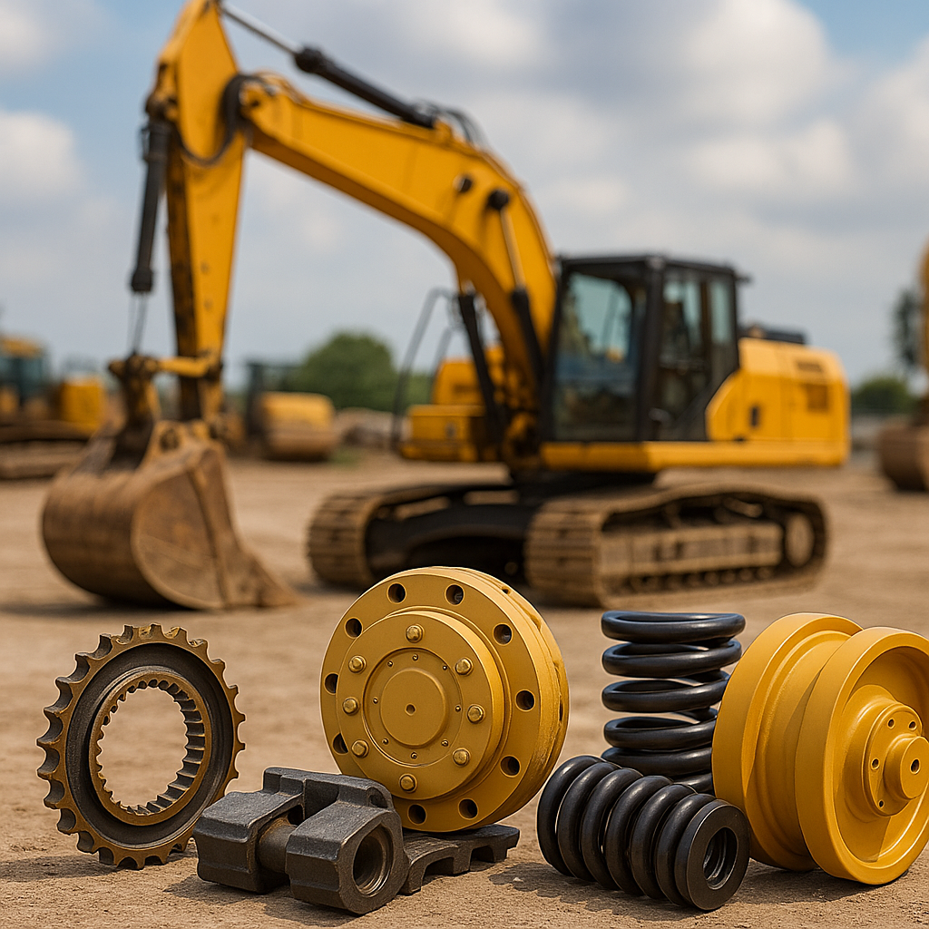 Excavator and spare parts